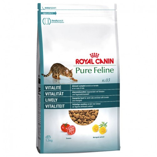 غذای خشک رویال کنین برای شادابی و ضد افسردگی گربه/ 1.5 کیلویی/ Royal Canin No.3 Lively Vitality